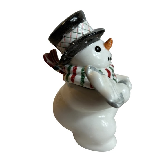 Fitz And Floyd Sugar Bowl The Flurries Snowman Christmas Table Decor Holiday - Picture 4 of 9